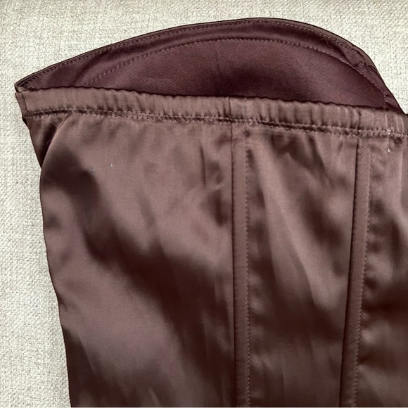 SOLD Charlotte Russe Brown Satin Strapless Corset - Picture 10 of 11